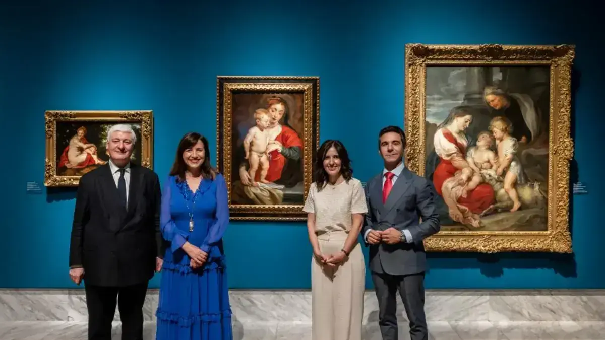 Façana del Museu de Belles Arts de València amb referència a l’exposició «Rubens».