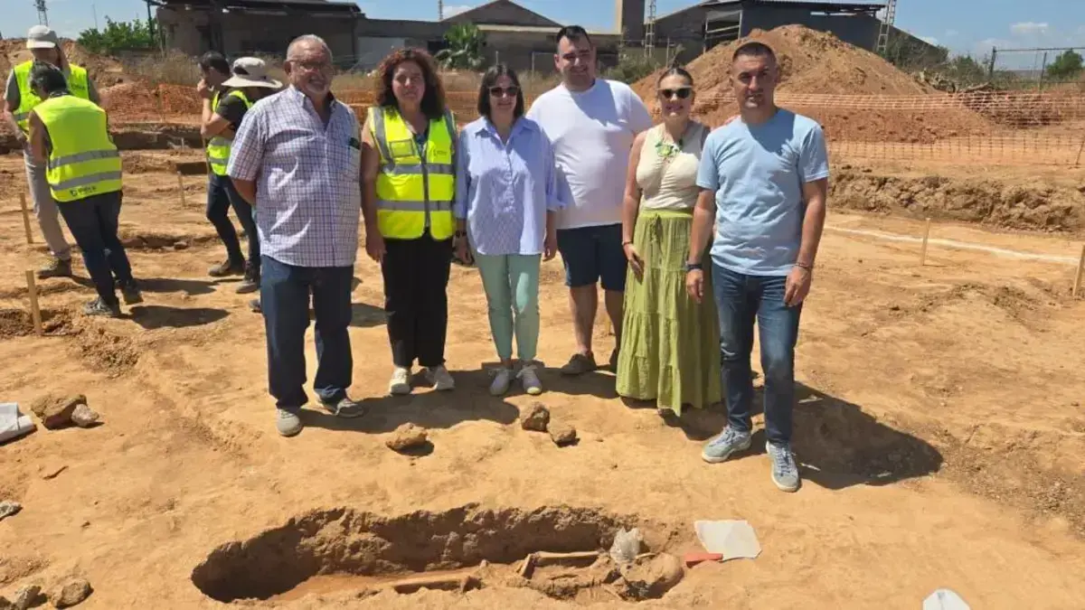 Obres de la Ronda Oest de Carlet amb treballs arqueològics en curs a la zona