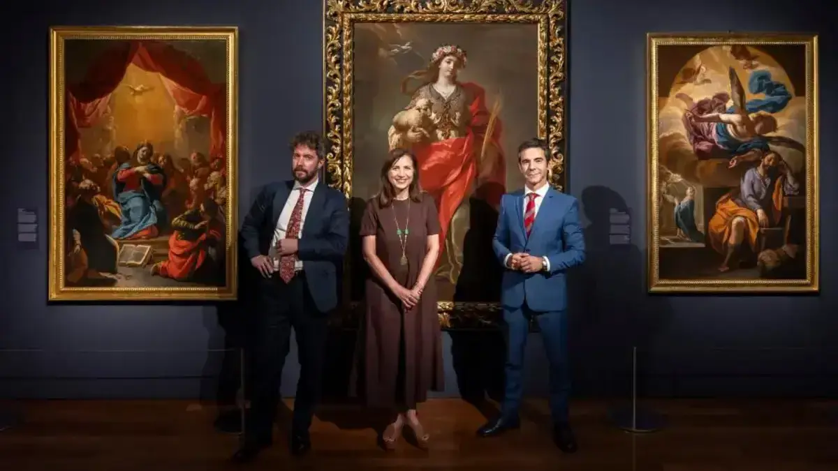 Interior del Museu de Belles Arts de València amb mostra dedicada a Antonio Palomino