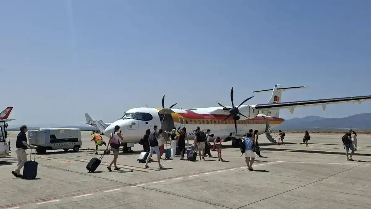 Aeroport de Castelló amb la ruta de Palma de Mallorca operant.
