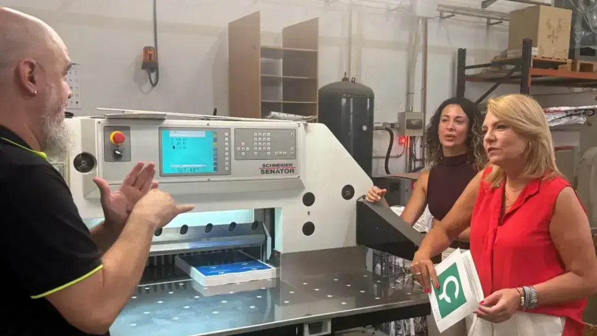 Camarero parla davant dels mitjans sobre l’ocupació de persones amb discapacitat amb ajudes de Labora.