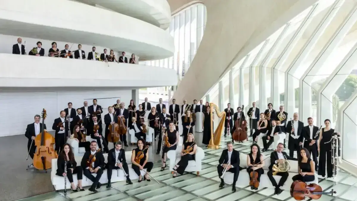 Membres de l’orquestra en un escenari, durant l’estrena del cicle ‘Les Arts en Madrid’.