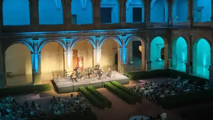 Entrada o espai de la Biblioteca Valenciana commemorant el 750 aniversari del llegat de Jaume I