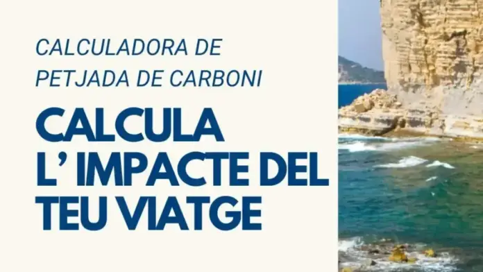 Turisme CV incorpora una calculadora de petjada de carboni al portal turístic Pantalla del portal turístic amb una calculadora de petjada de carboni per als desplaçaments