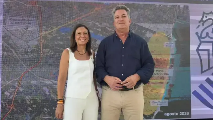 Representació del projecte d’un nou vial que connecta Almassora amb el litoral.