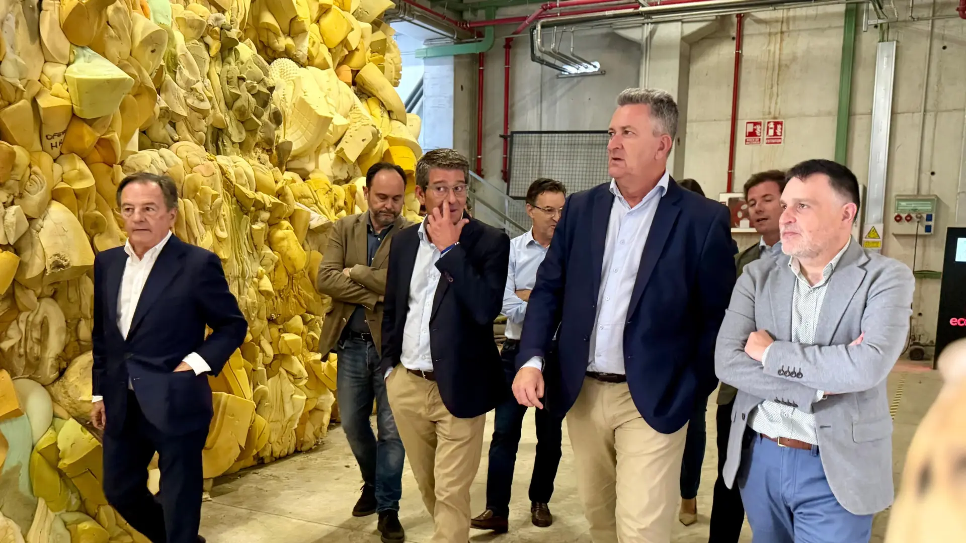 Colchons reciclats afectats per la dana, amb els materials recuperats al 100%.