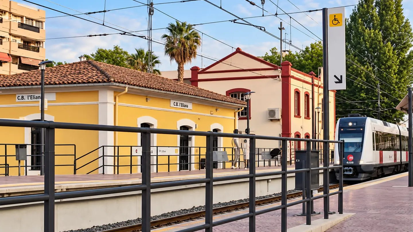 Les vies de Metrovalencia a l’Eliana.